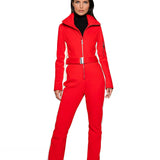 slope siren women's ski suit - siren red, red ski suit, red snowsuit, women's ski suit, red ski suit, cordova ski suit, halfdays ski suit, perfect moment ski suit, women snow suit, snowsuit
